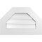 Ekena Millwork Octagonal Top Surface Mount PVC Gable Vent: Functional, w/ 3-1/2"W x 1"P Standard Frame, 24"W x 16"H GVPOT24X1601SF - alternate 1